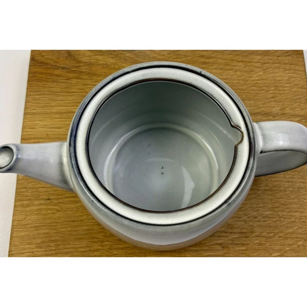 IKEA GLADELIG Gray Stoneware Teapot 1.3 Qt Scandinavian Modern